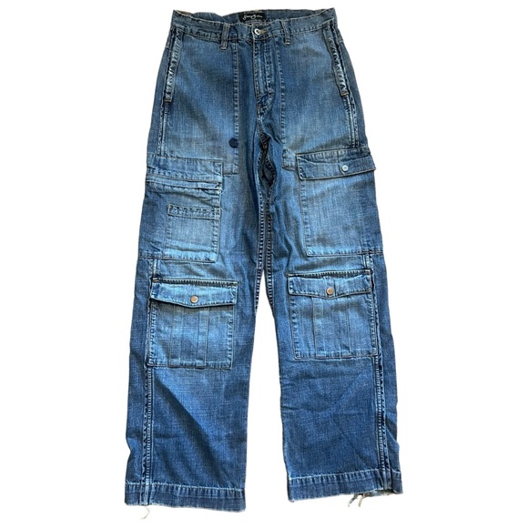 Vintage Men’s Blue Y2K Wide Leg Baggy Multi Pocket Sean John Denim Jeans Sz 30 - Picture 1 of 8